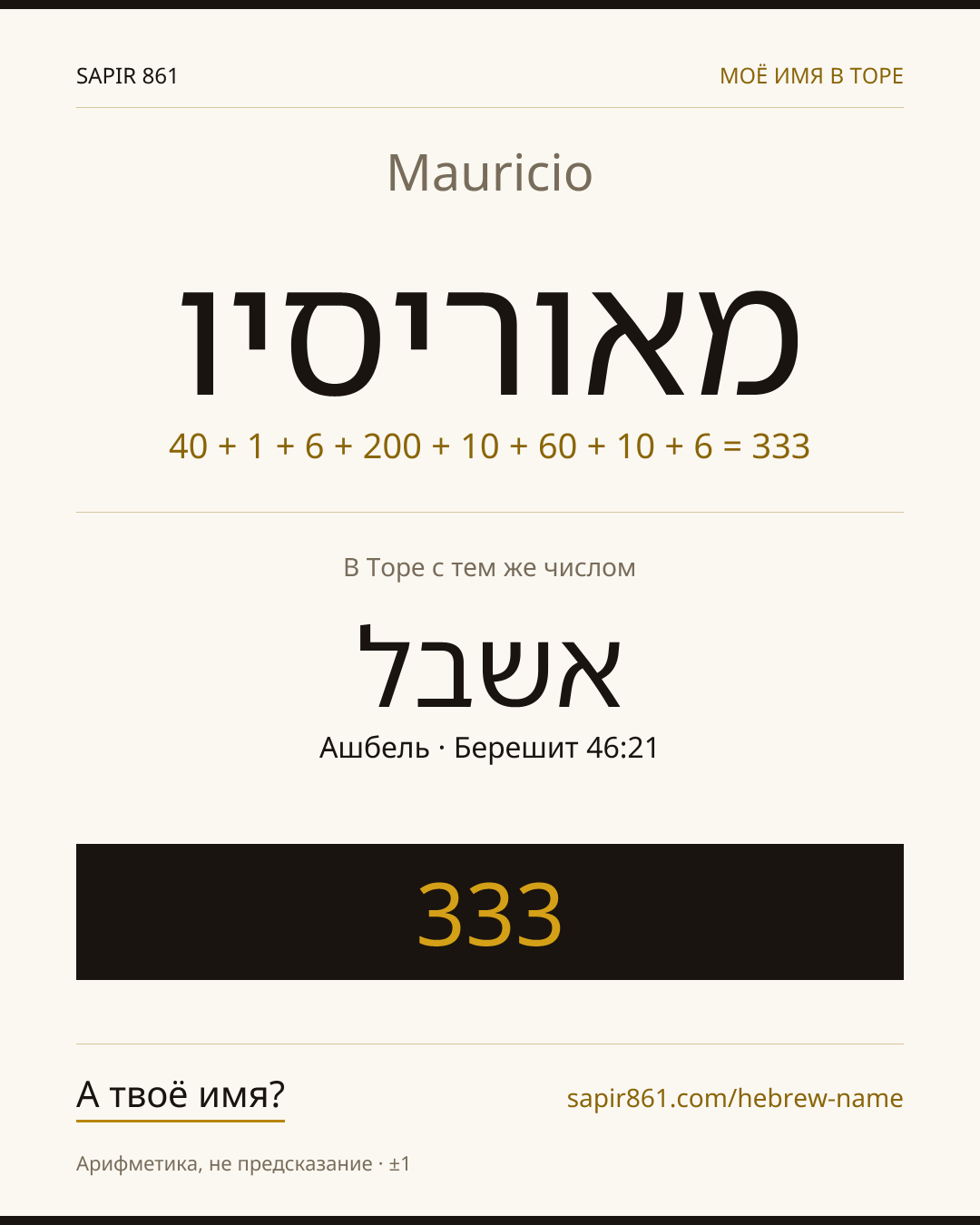 Mauricio — מאוריסיו