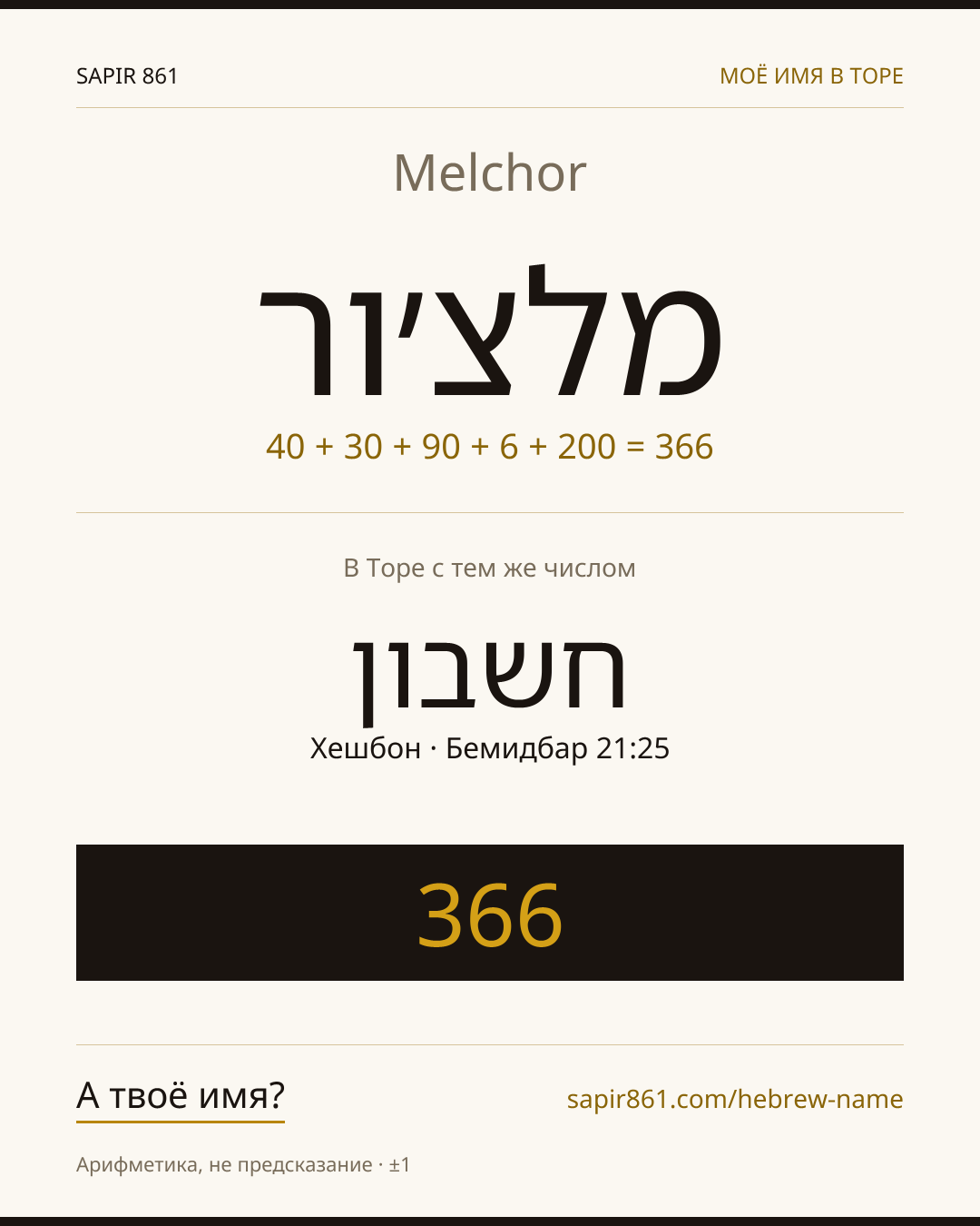 Melchor — מלצ׳ור