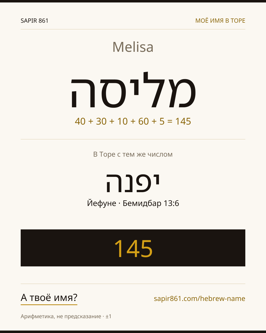 Melisa — מליסה