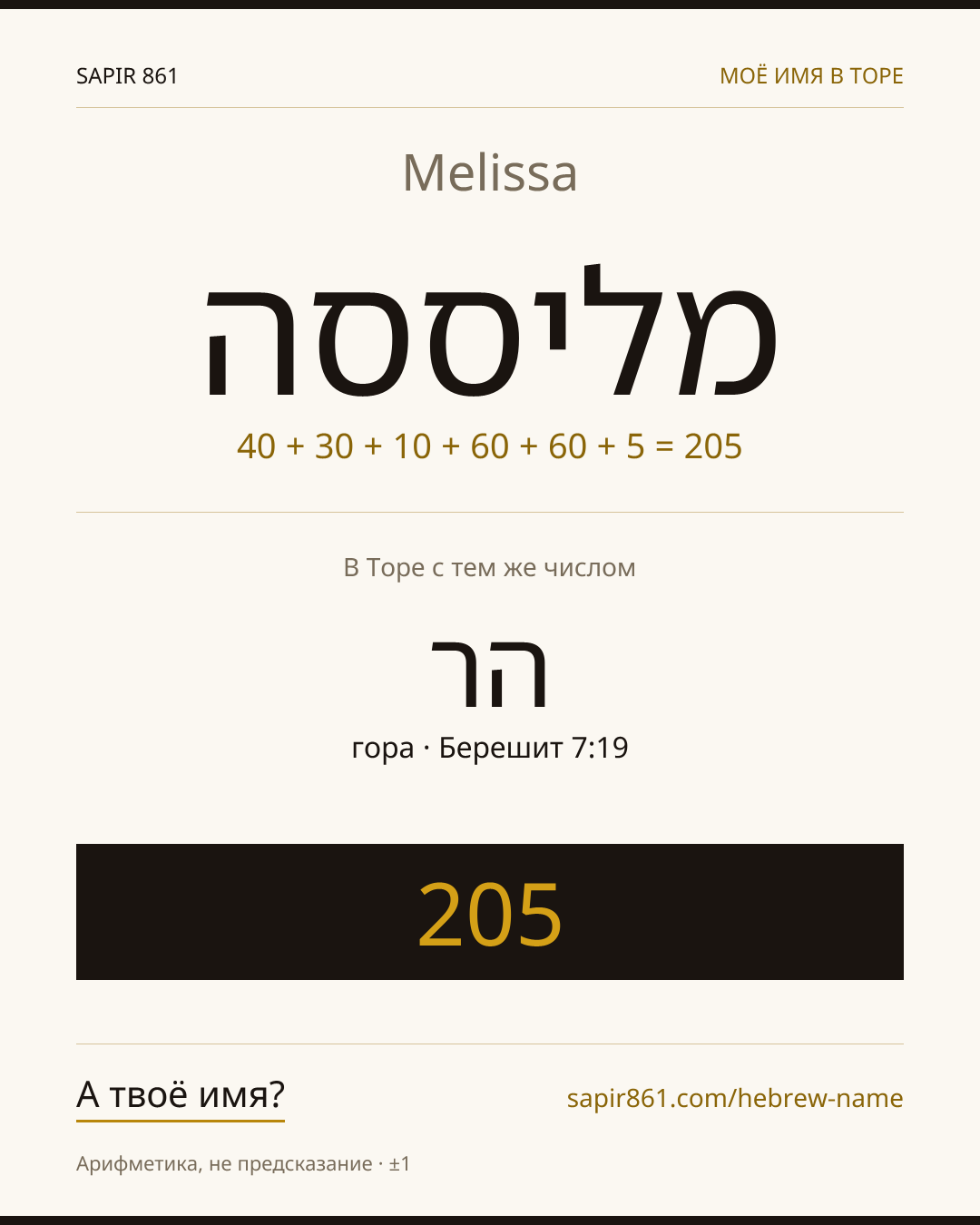 Melissa — מליססה