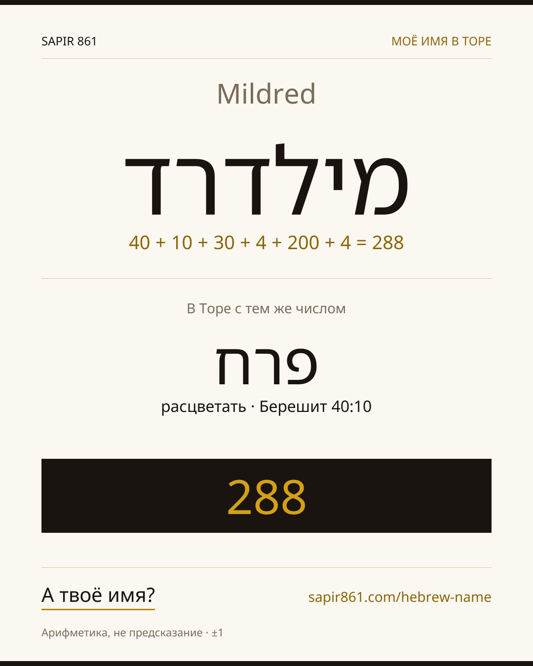 Mildred — מילדרד
