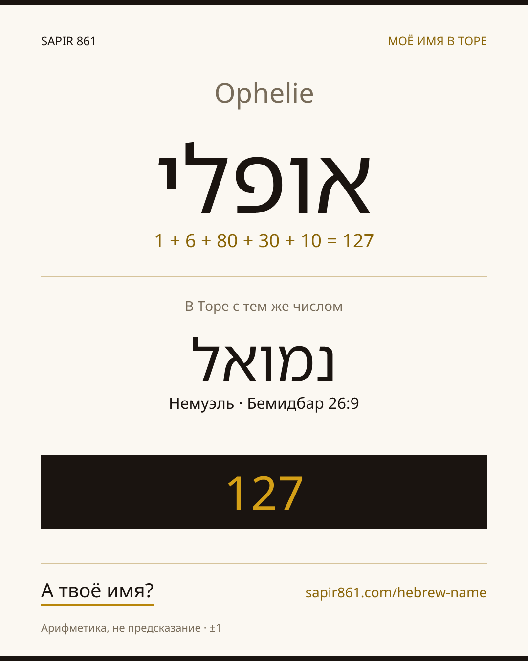 Ophelie — אופלי