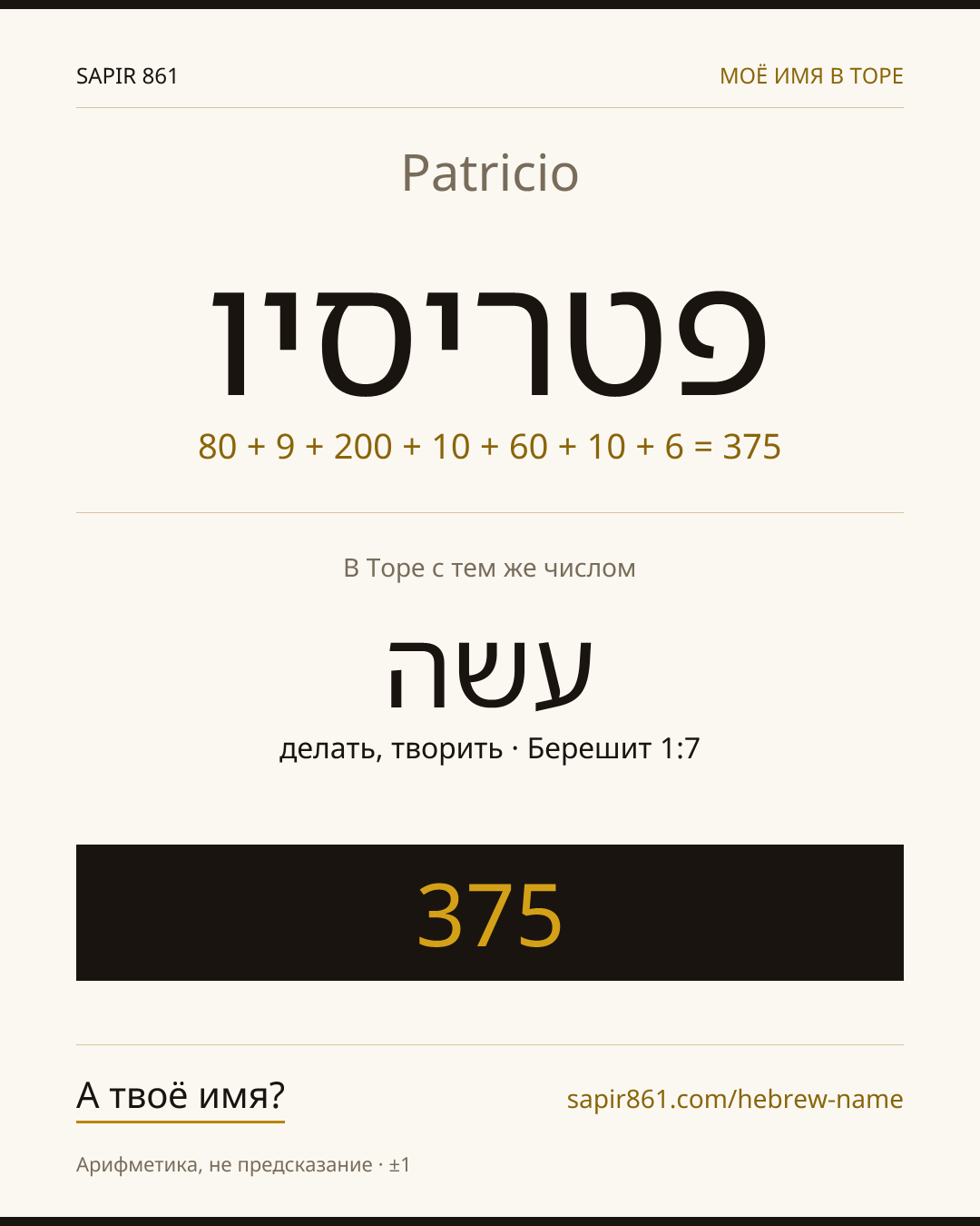 Patricio — פטריסיו