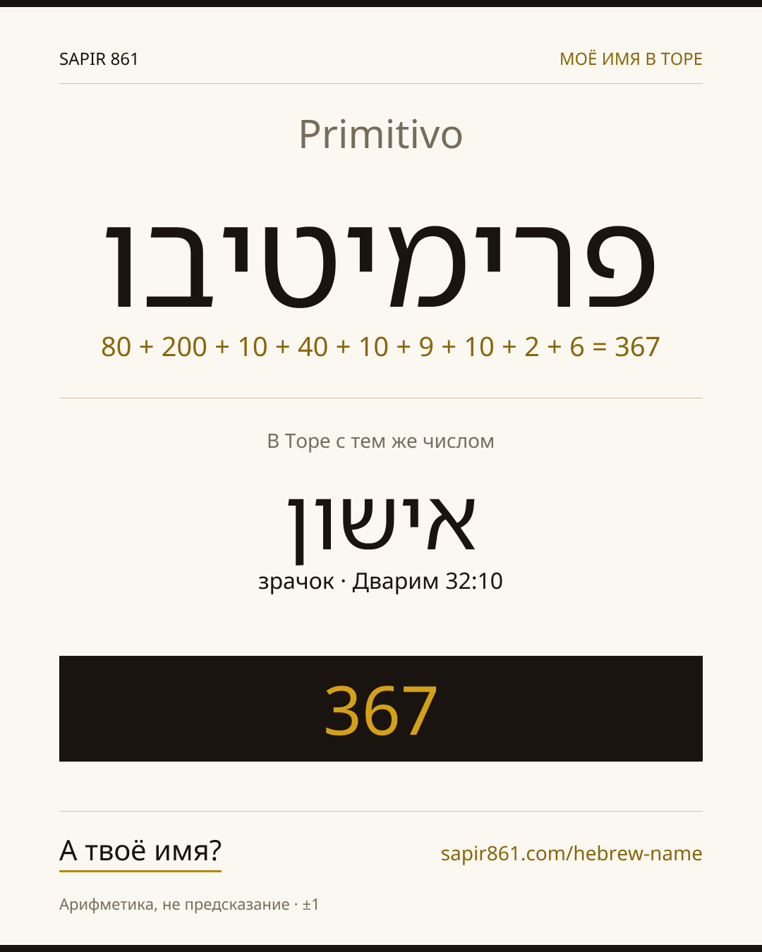 Primitivo — פרימיטיבו