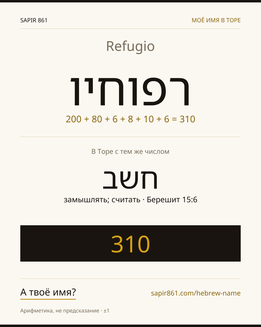 Refugio — רפוחיו