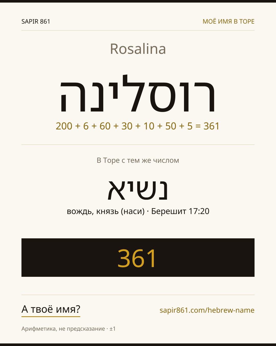 Rosalina — רוסלינה