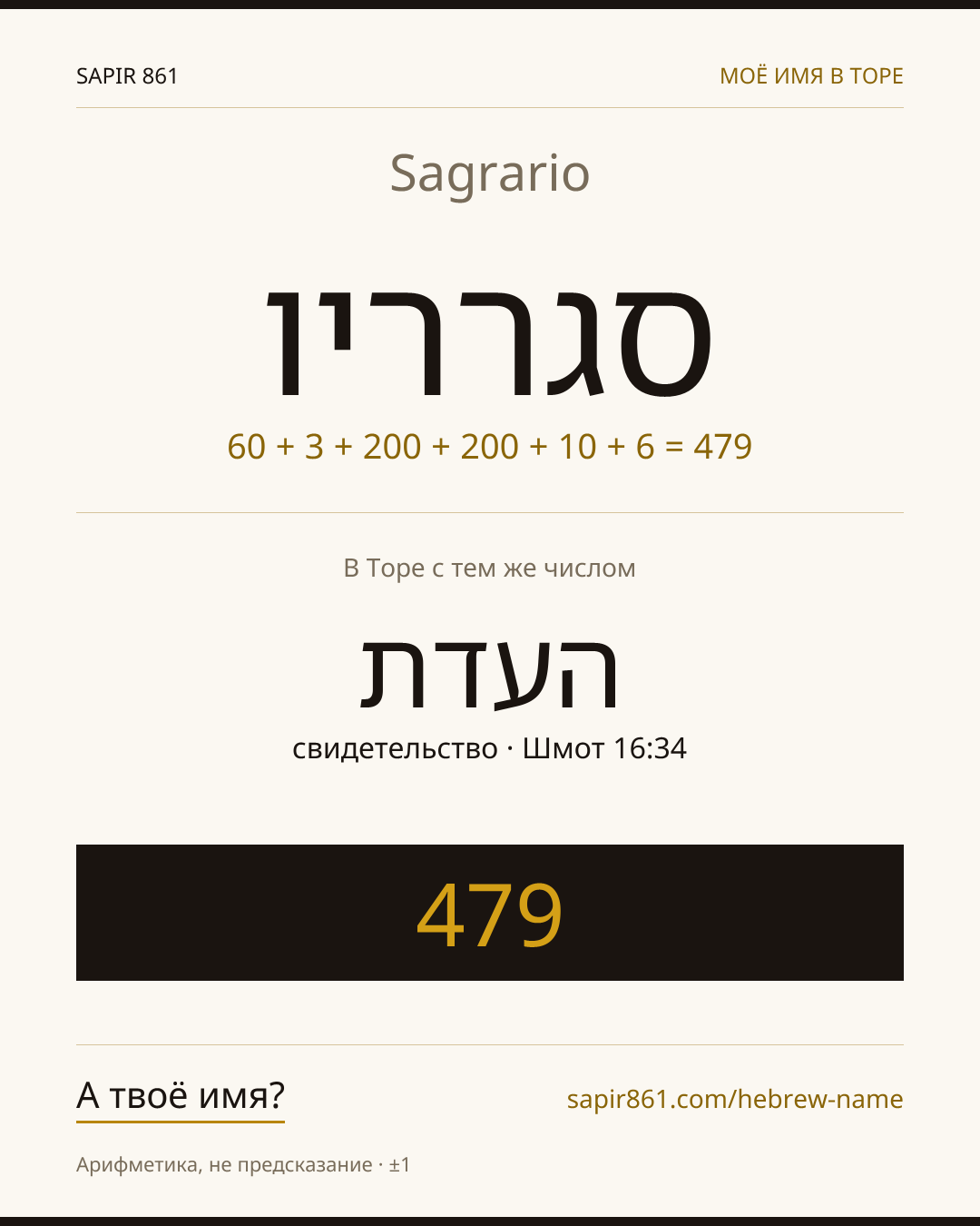 Sagrario — סגרריו