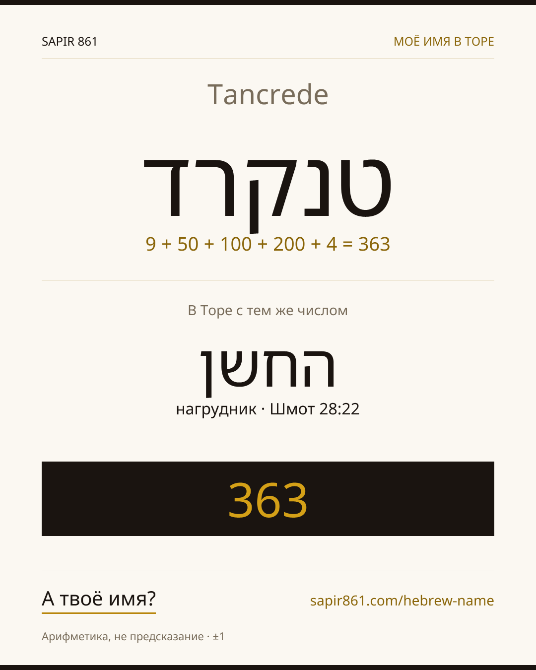 Tancrede — טנקרד