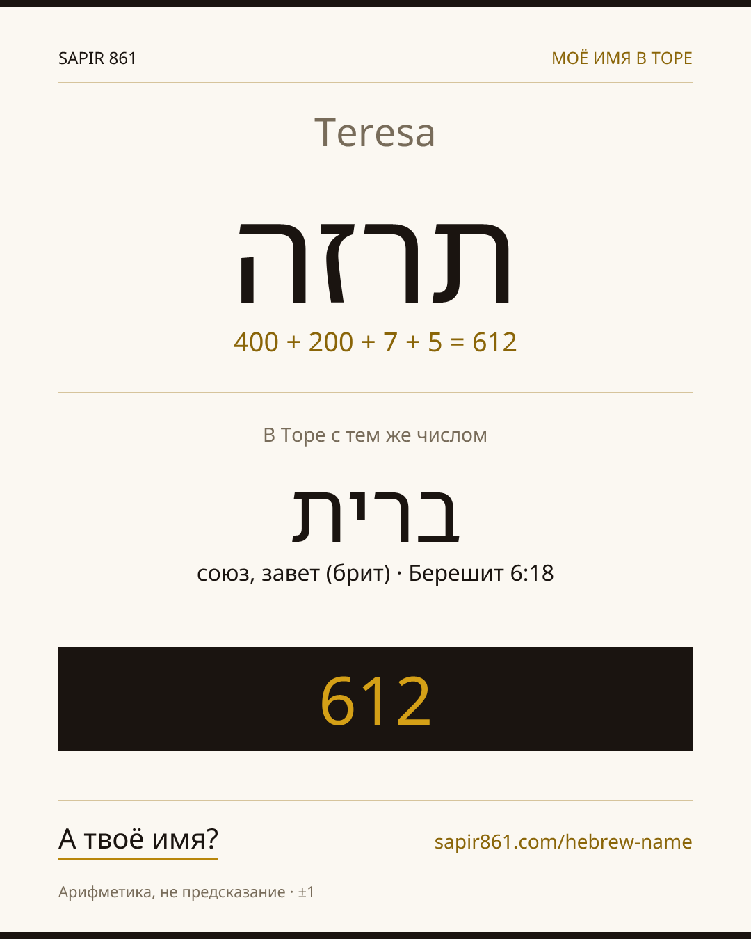 Teresa — תרזה