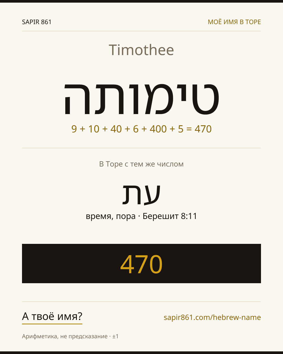 Timothee — טימותה