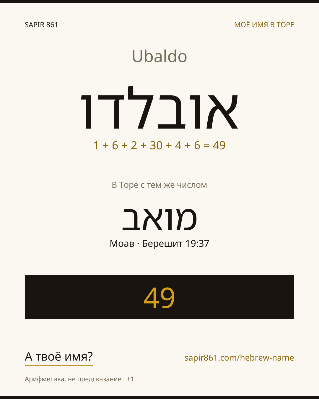Ubaldo — אובלדו