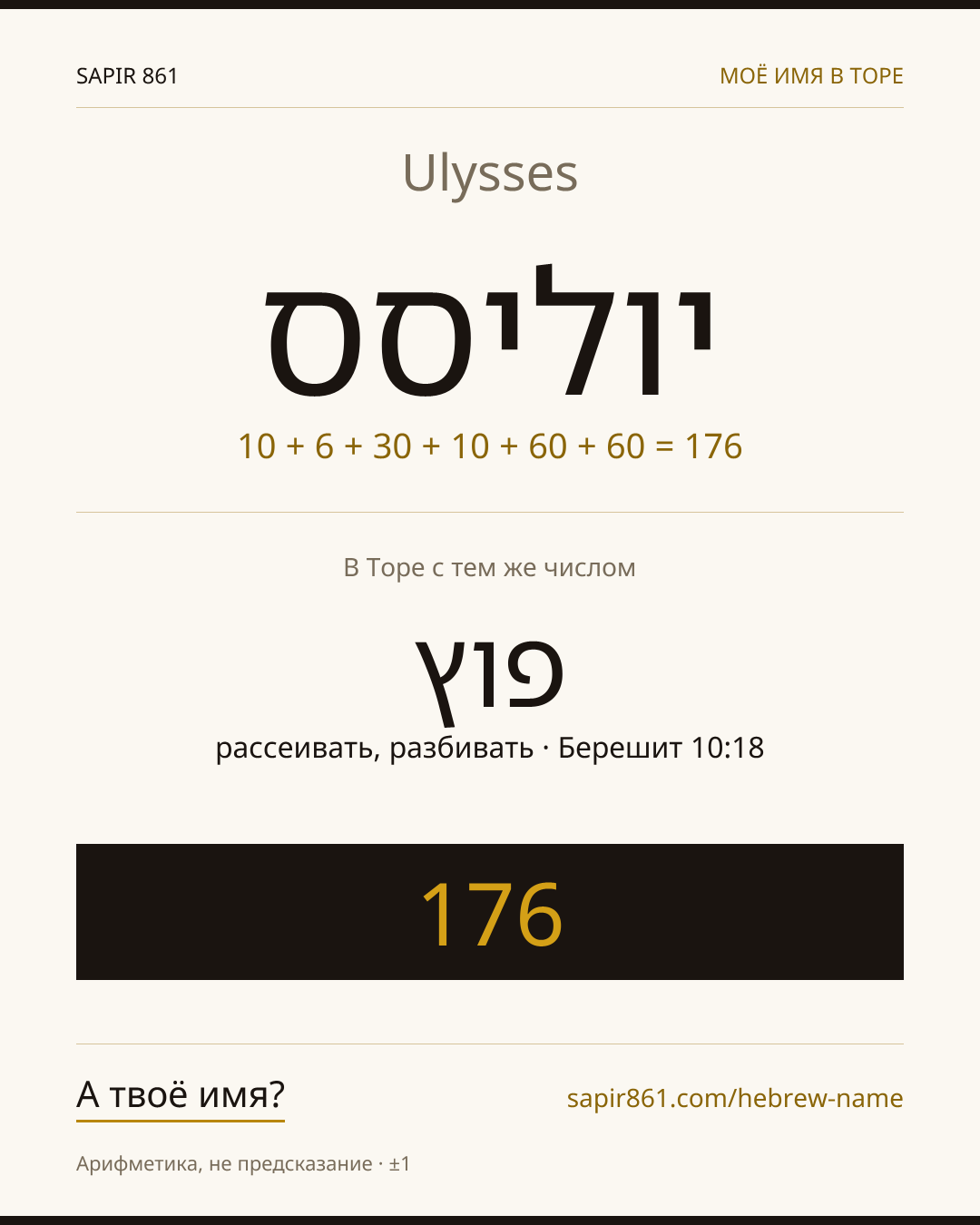 Ulysses — יוליסס