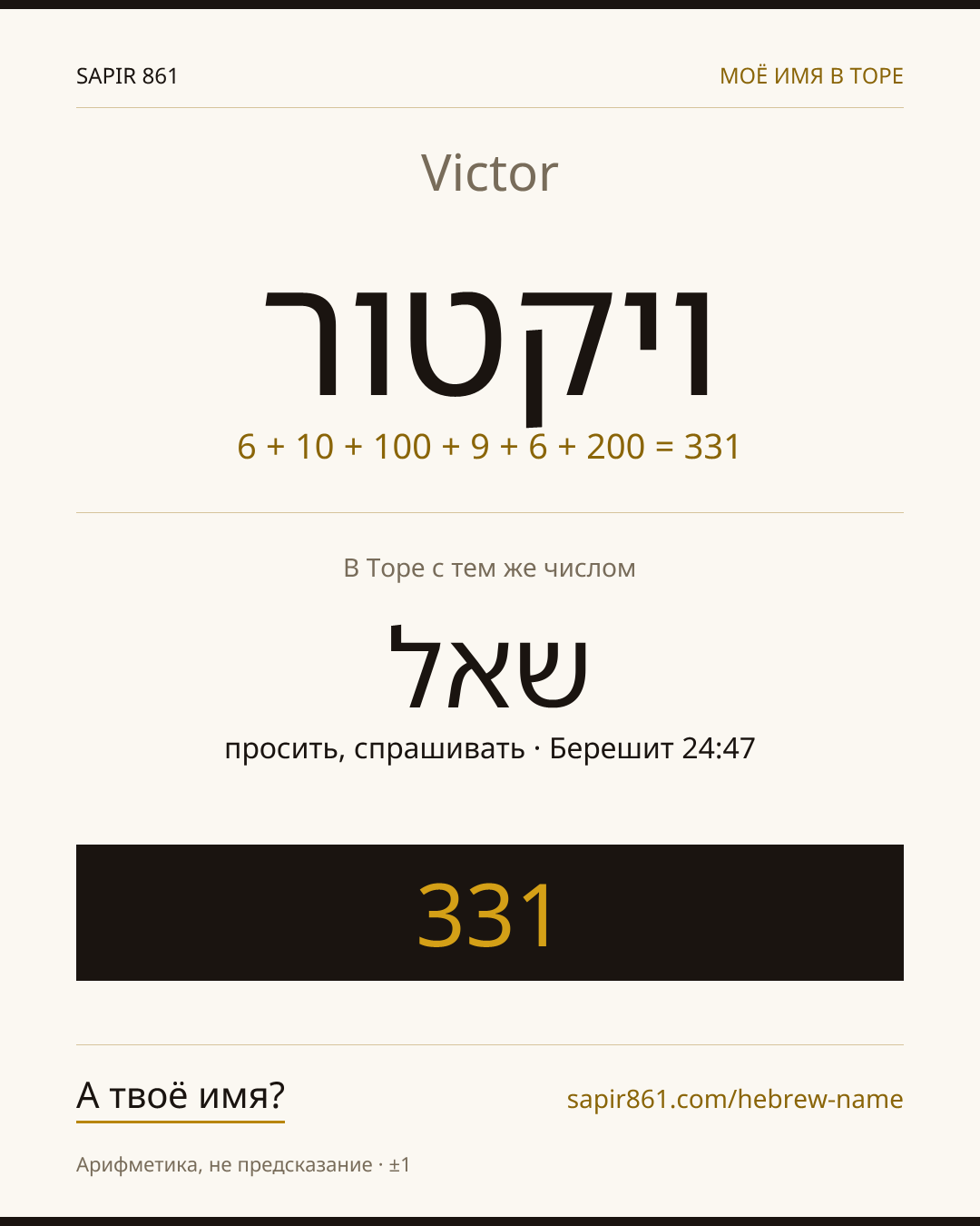 Victor — ויקטור