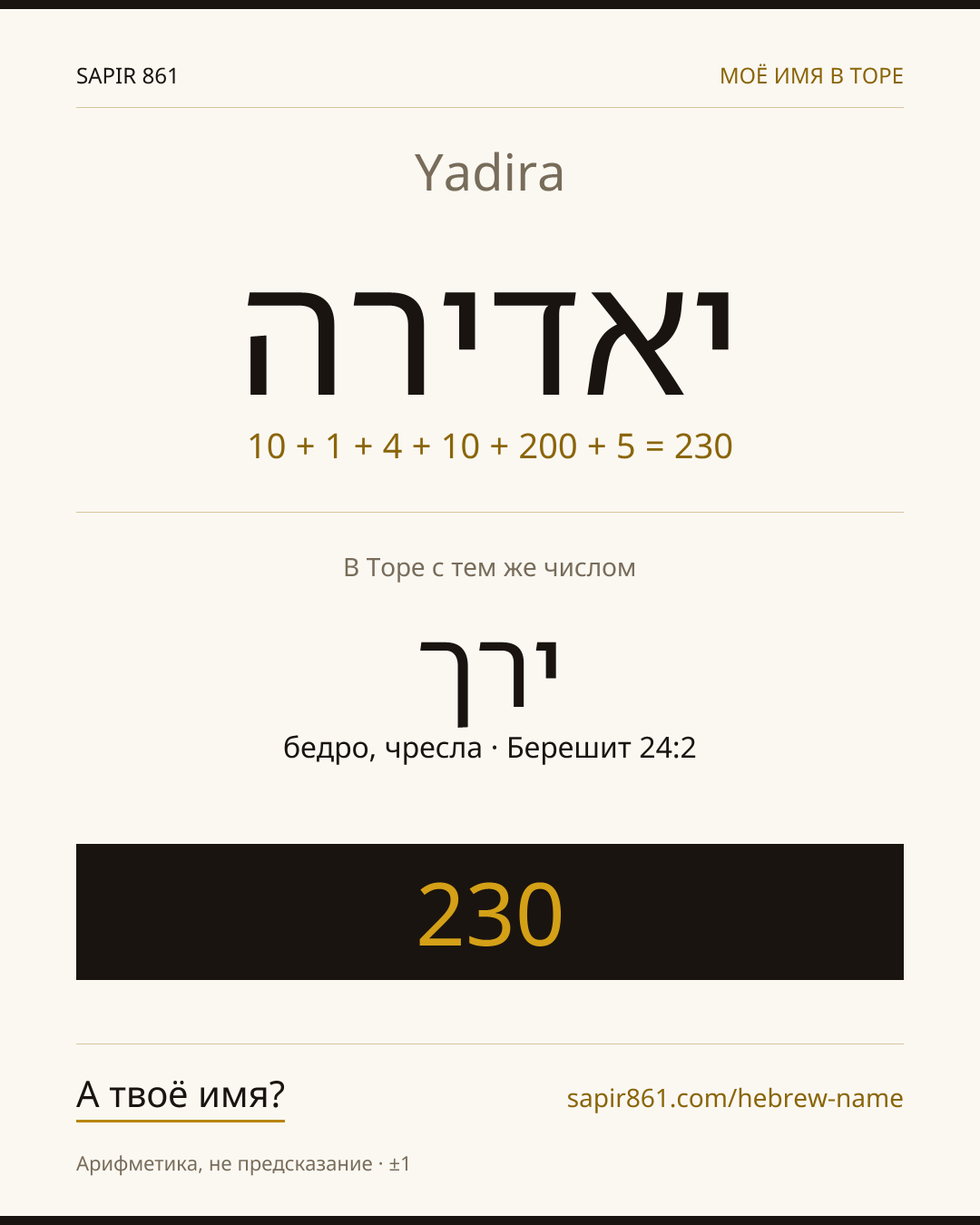 Yadira — יאדירה