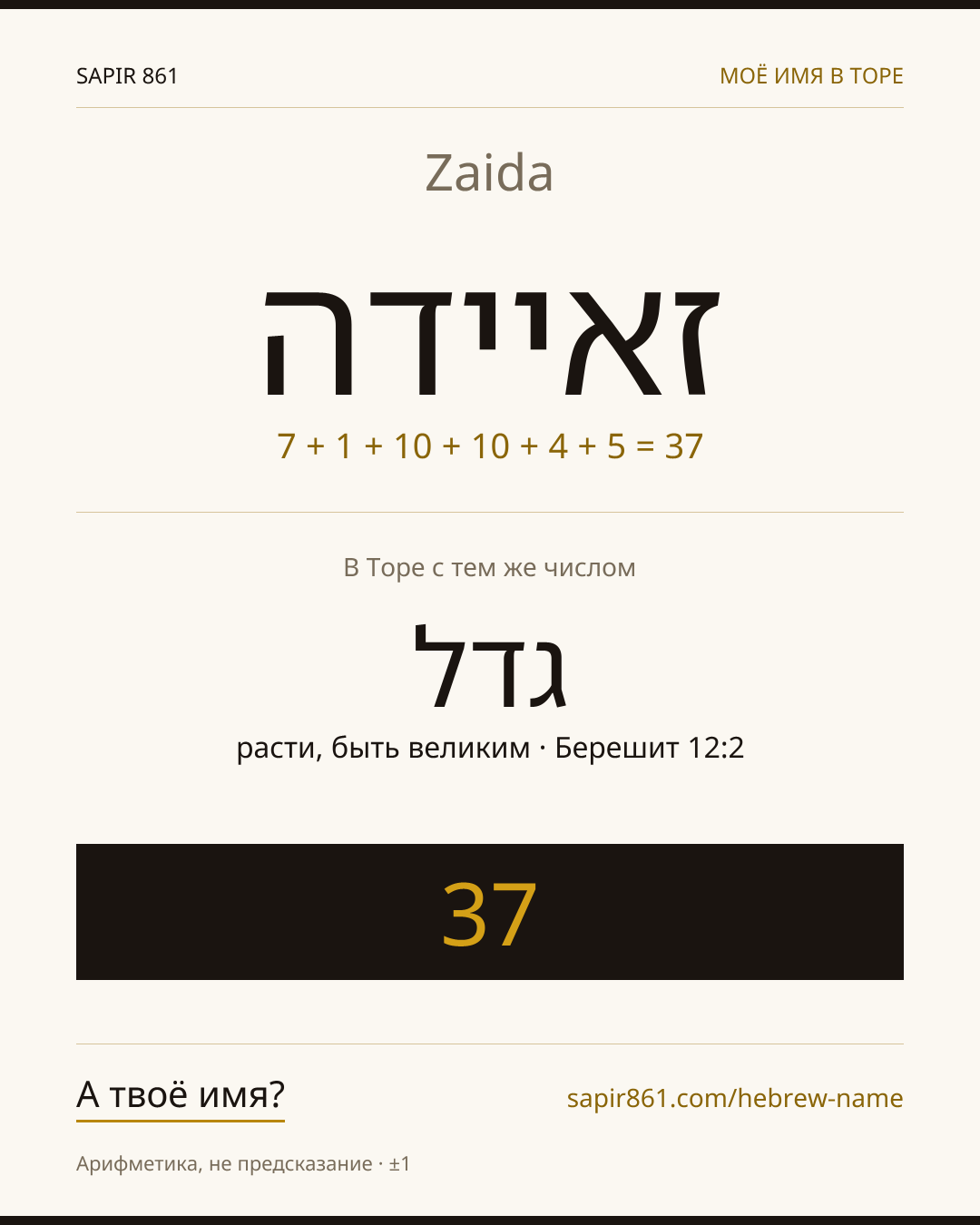 Zaida — זאיידה