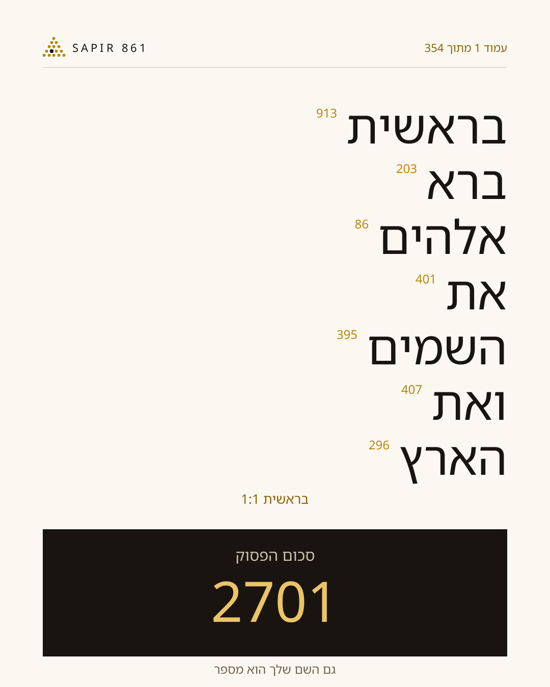 כרטיס פסוק 1