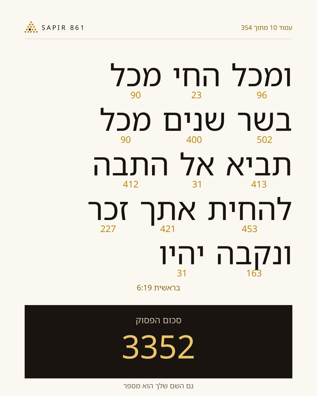 כרטיס פסוק 10