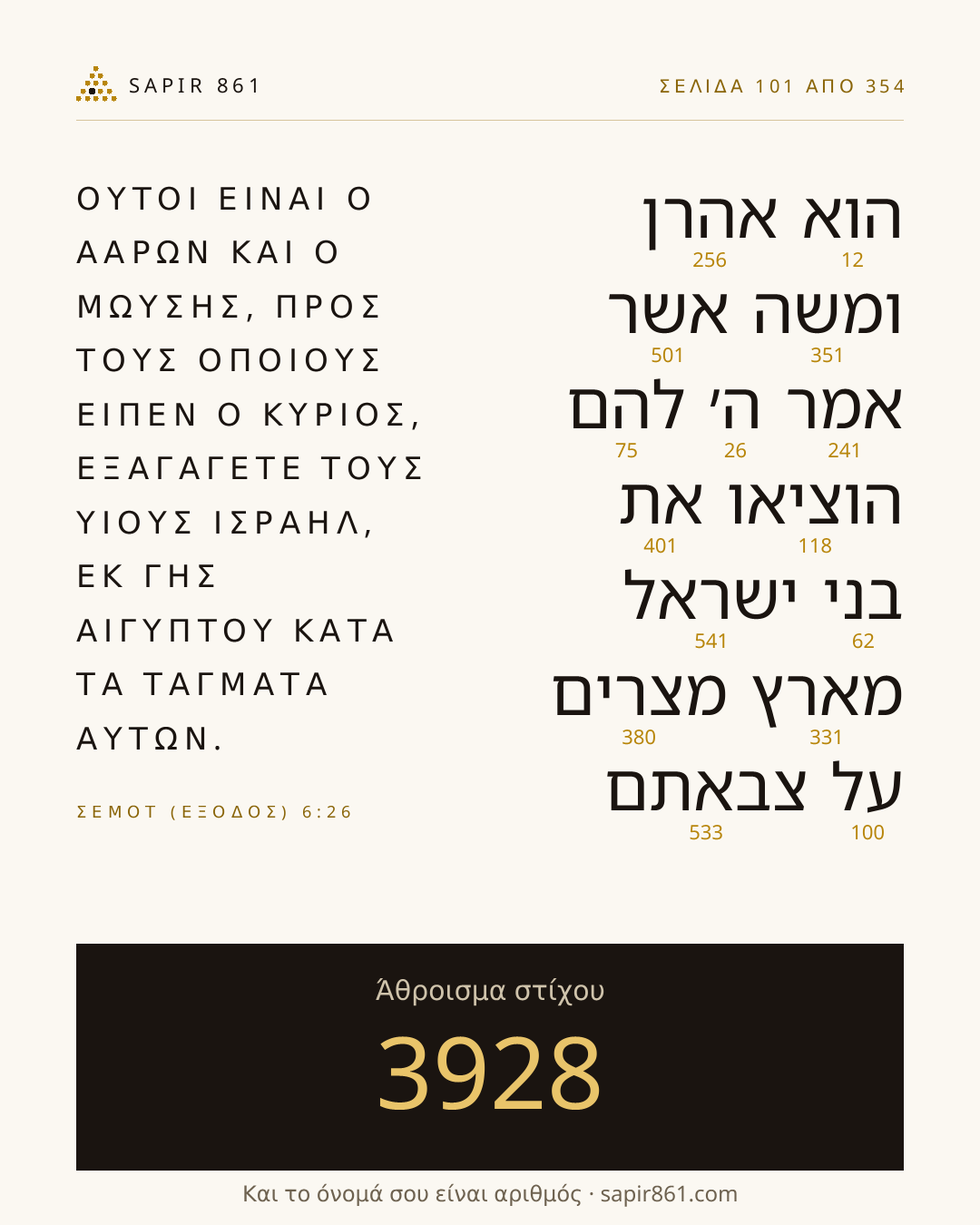 Κάρτα στίχου 101