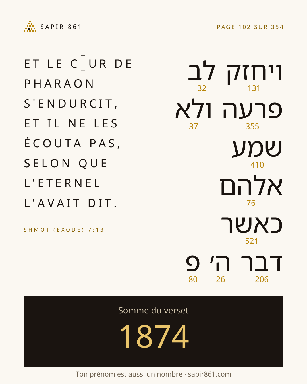 Carte du verset 102