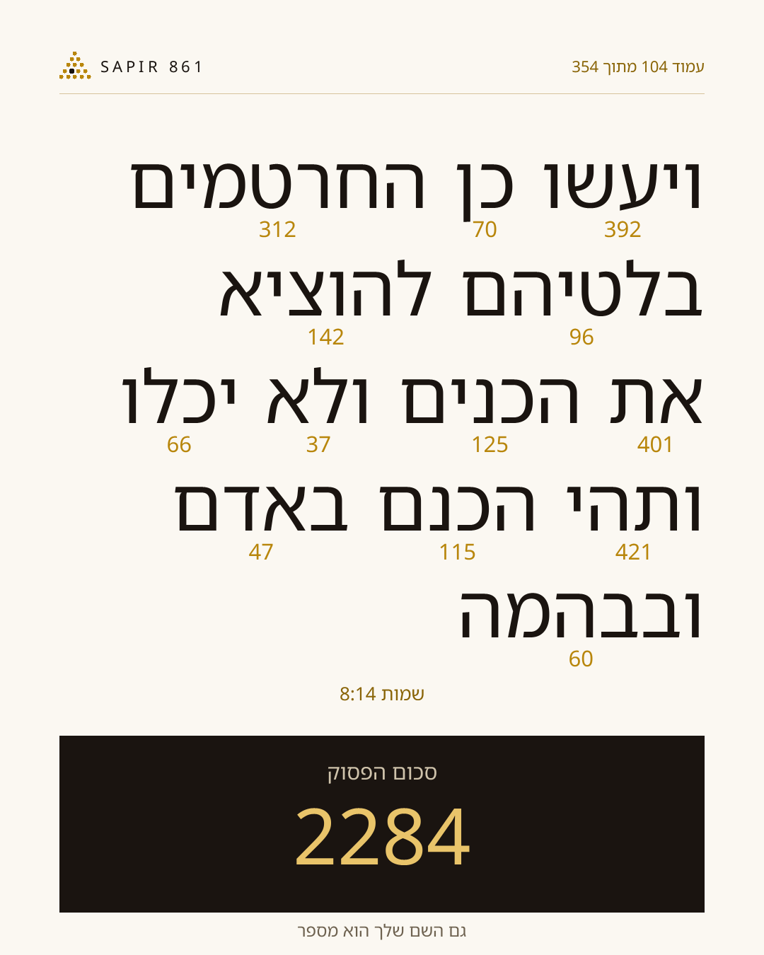 כרטיס פסוק 104