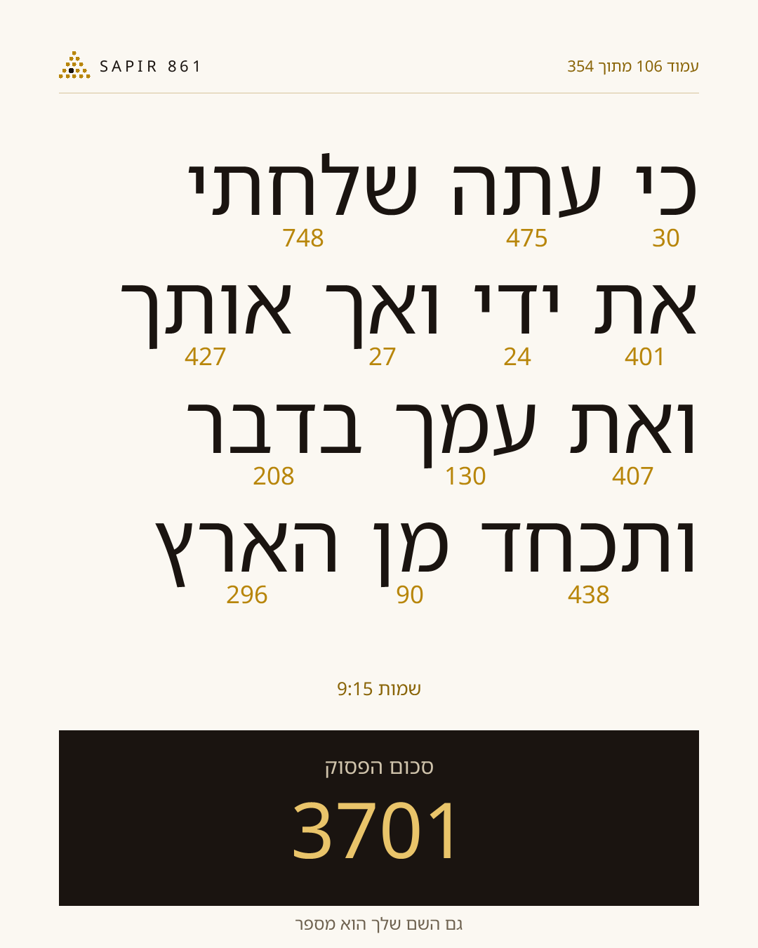 כרטיס פסוק 106