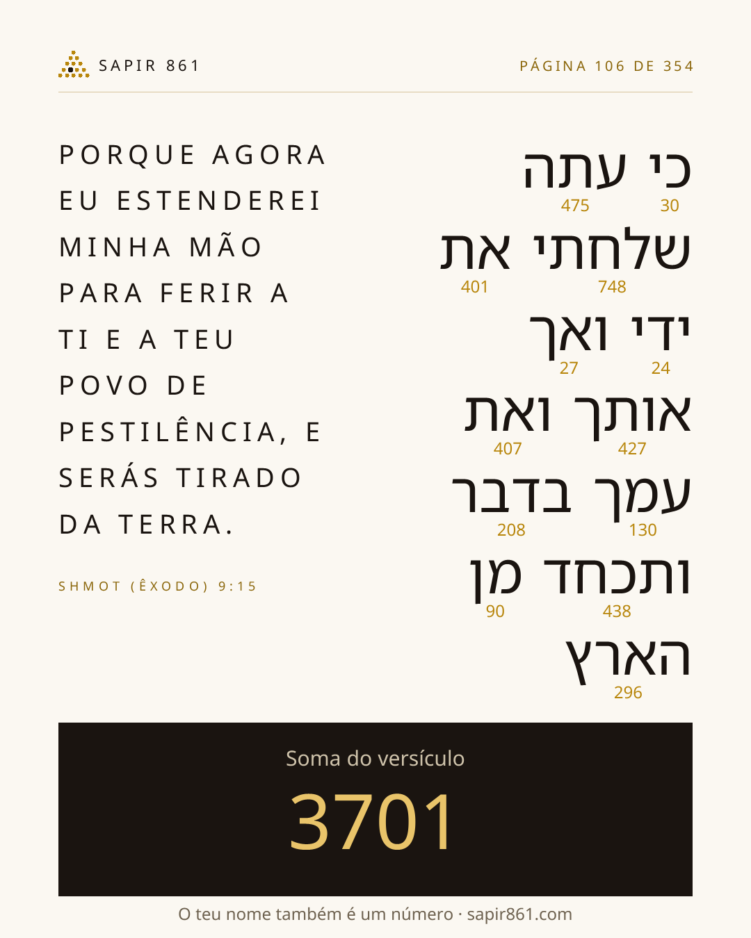 Cartão do versículo 106