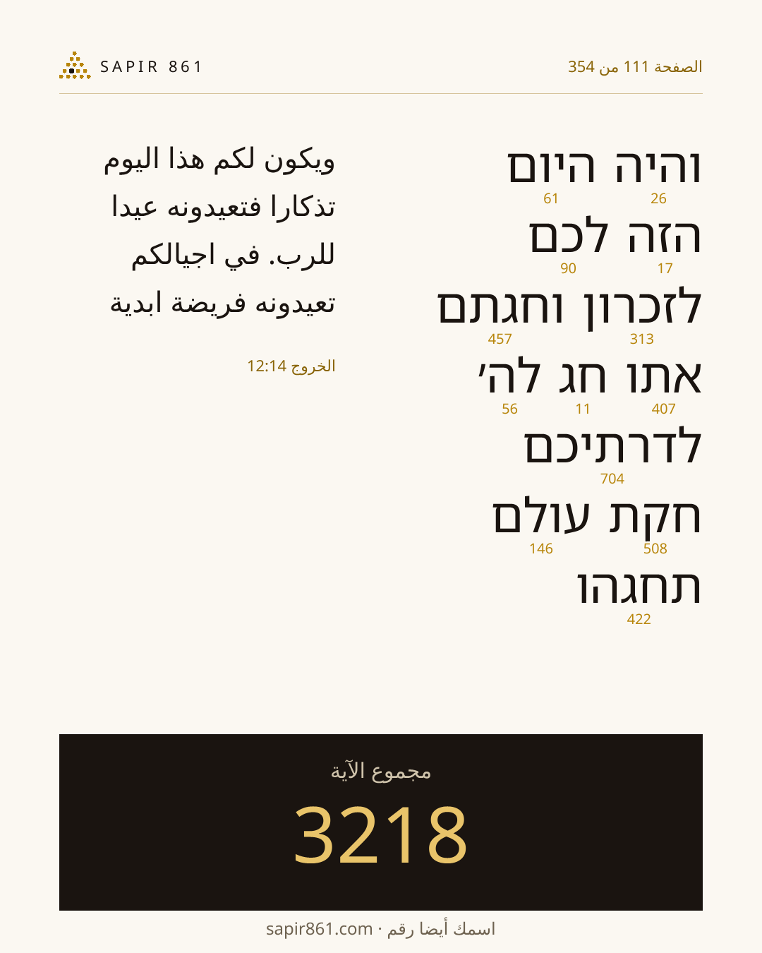 بطاقة الآية 111