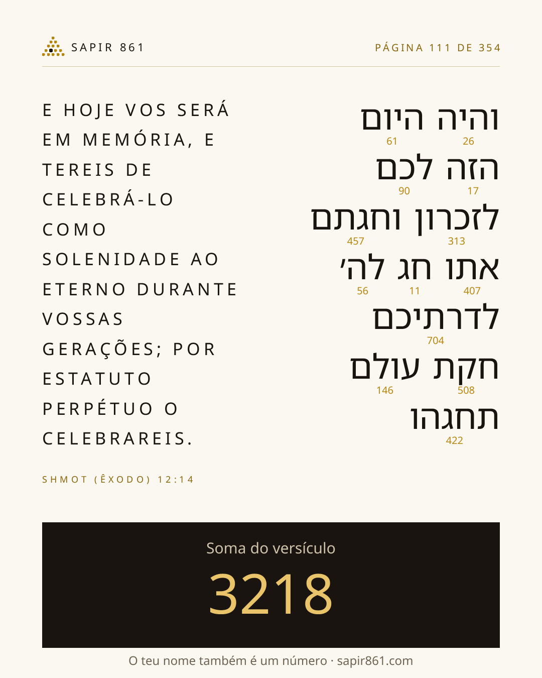 Cartão do versículo 111