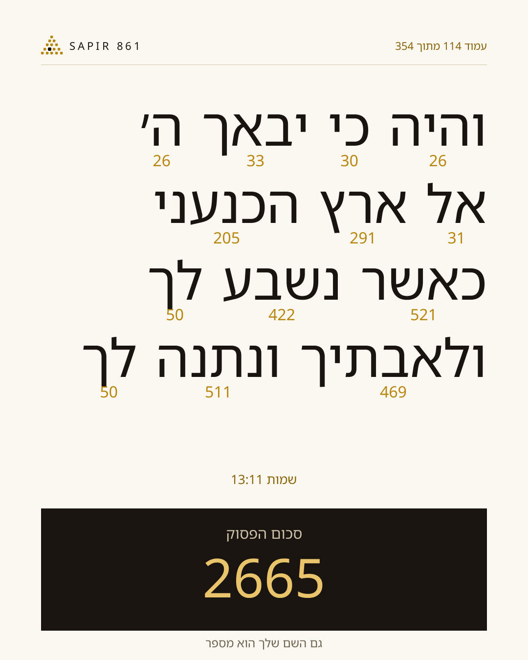 כרטיס פסוק 114