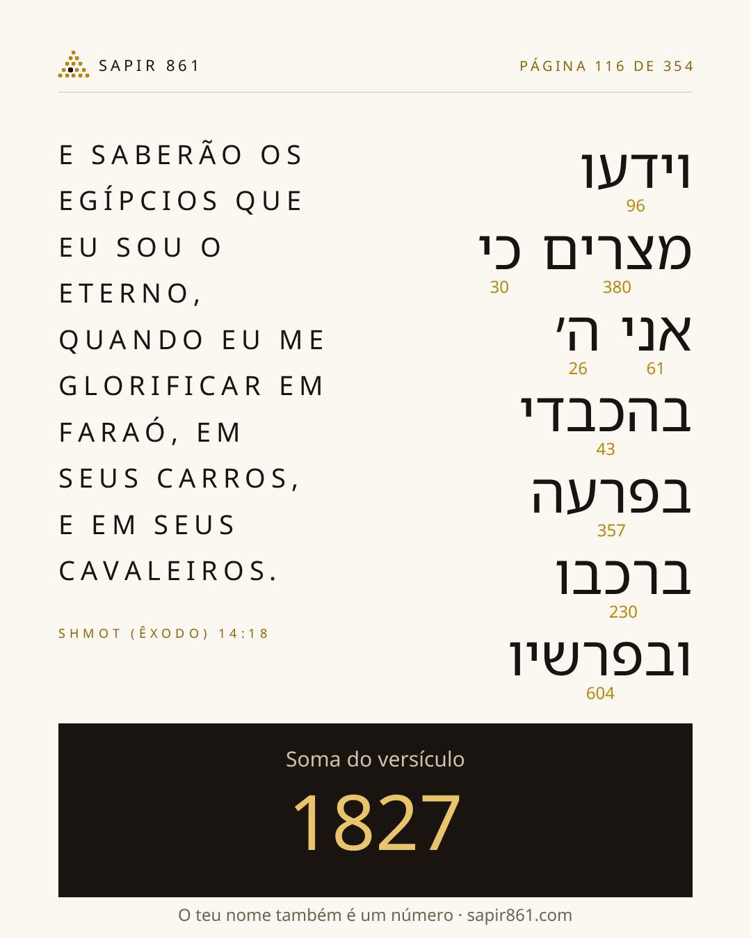 Cartão do versículo 116