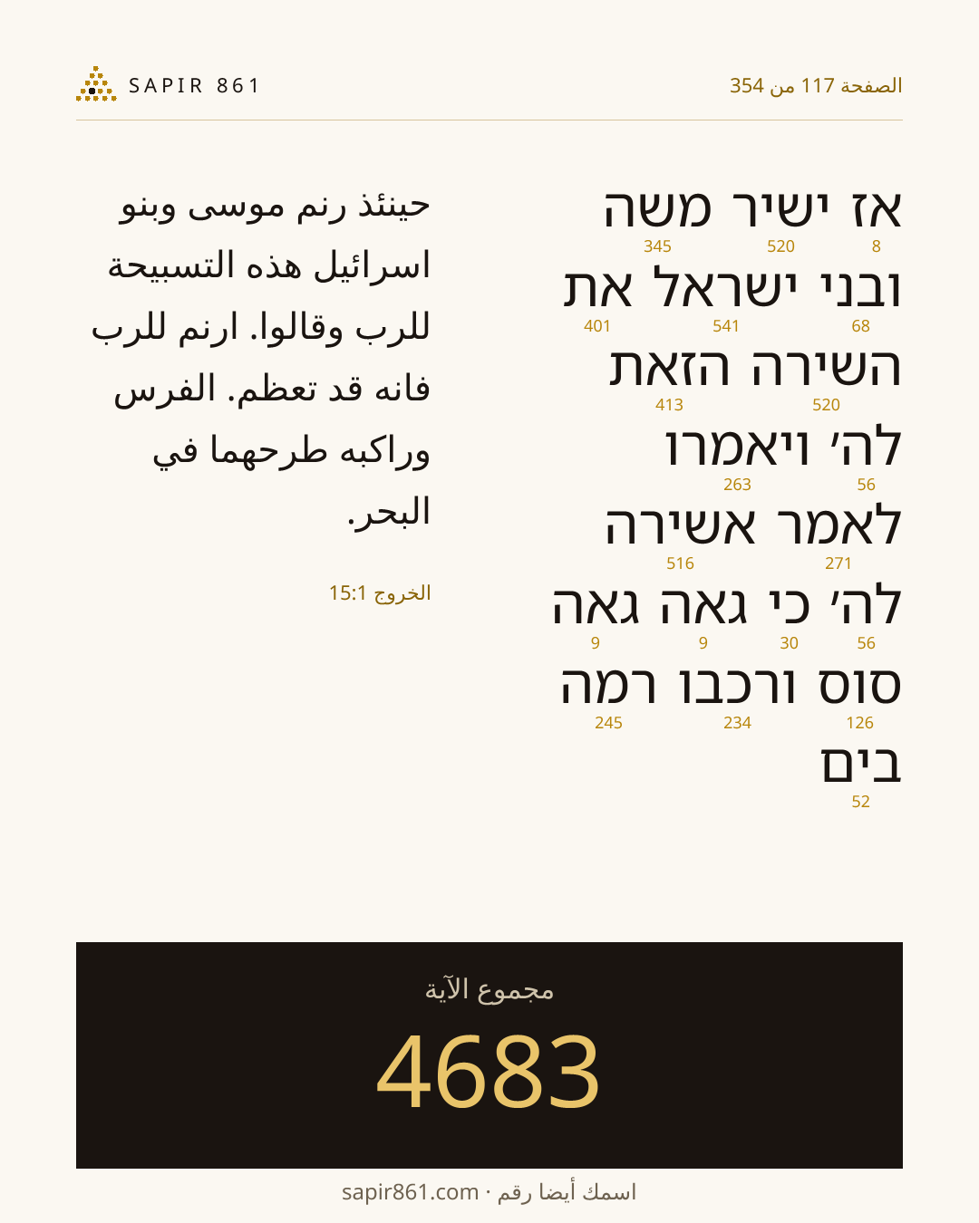 بطاقة الآية 117