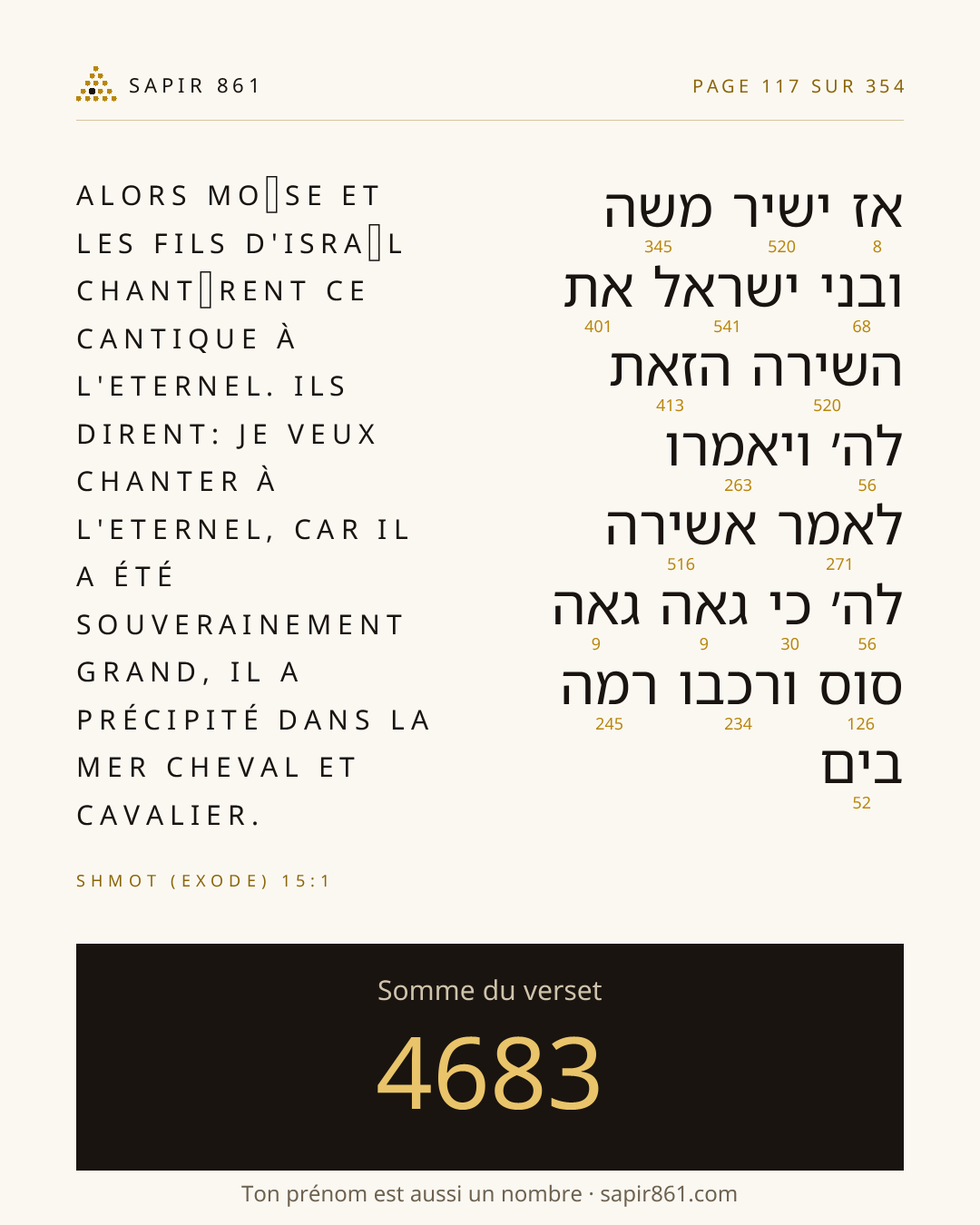 Carte du verset 117