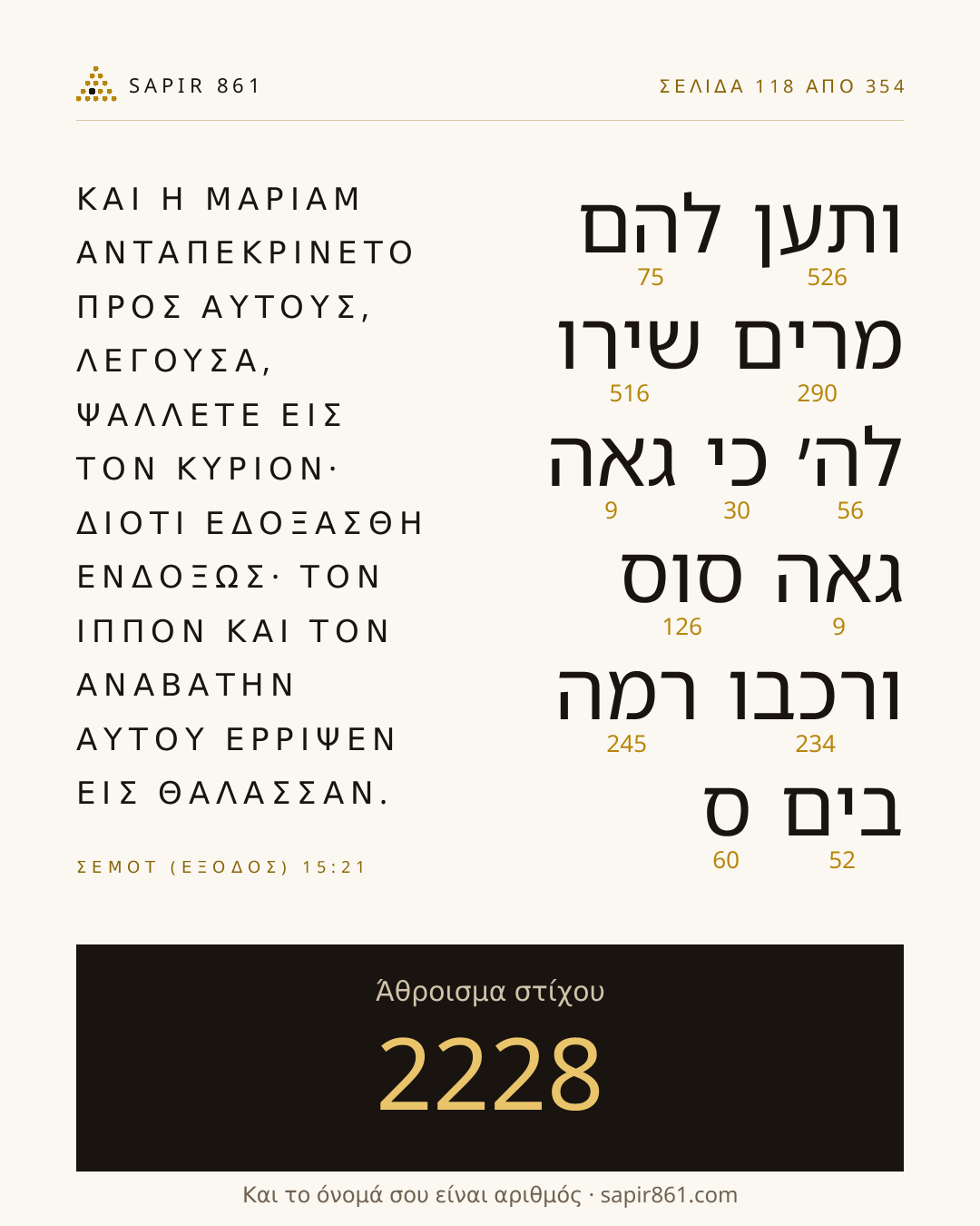 Κάρτα στίχου 118