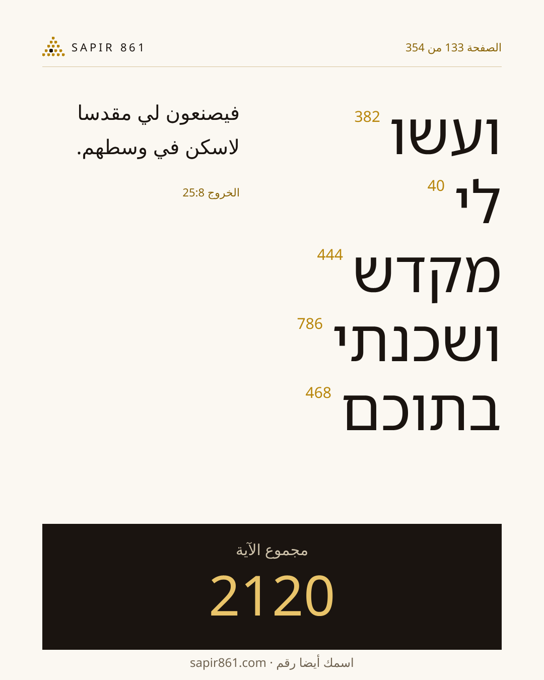 بطاقة الآية 133