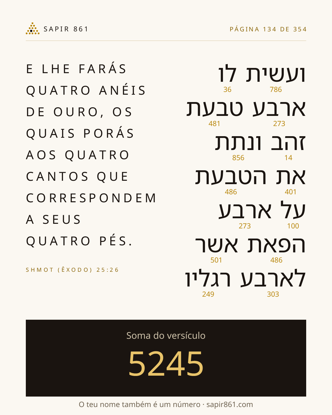 Cartão do versículo 134