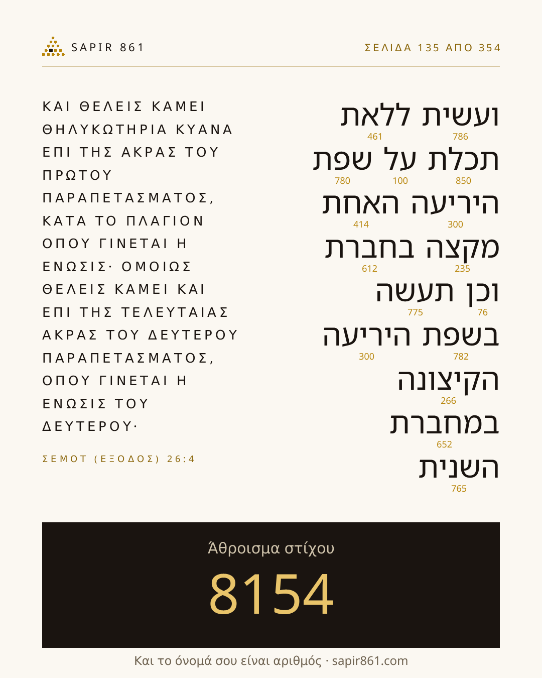 Κάρτα στίχου 135
