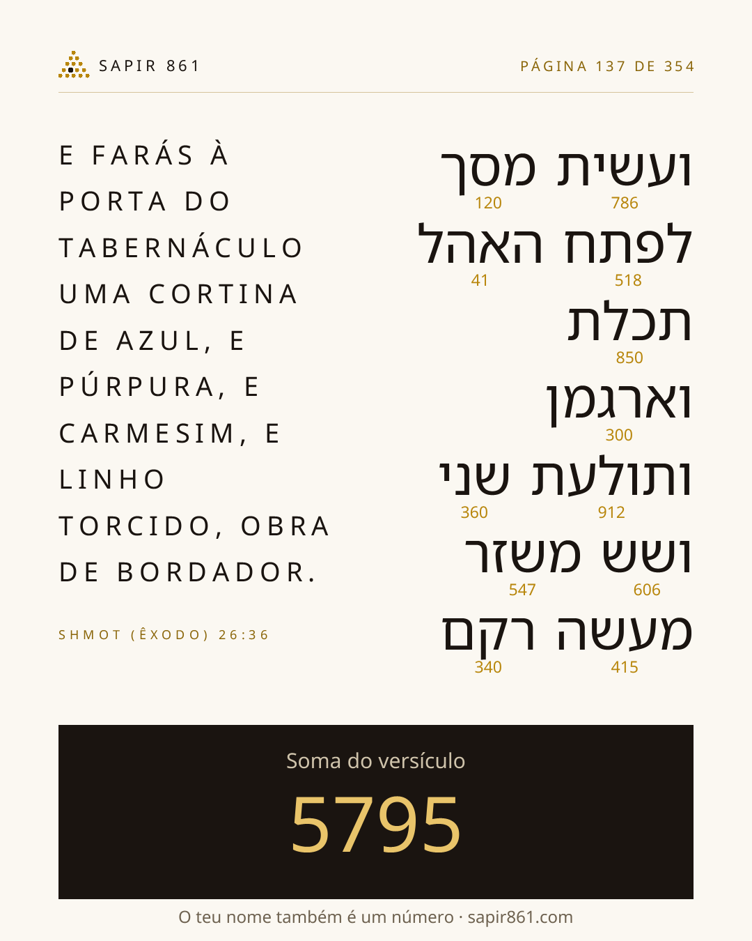 Cartão do versículo 137