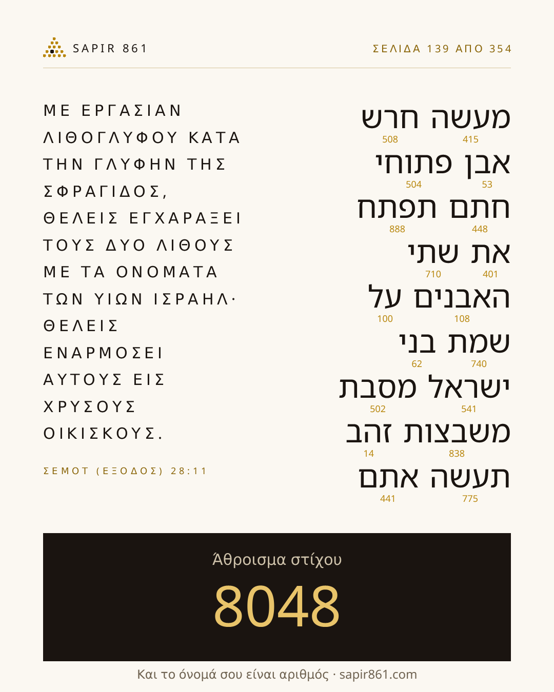 Κάρτα στίχου 139