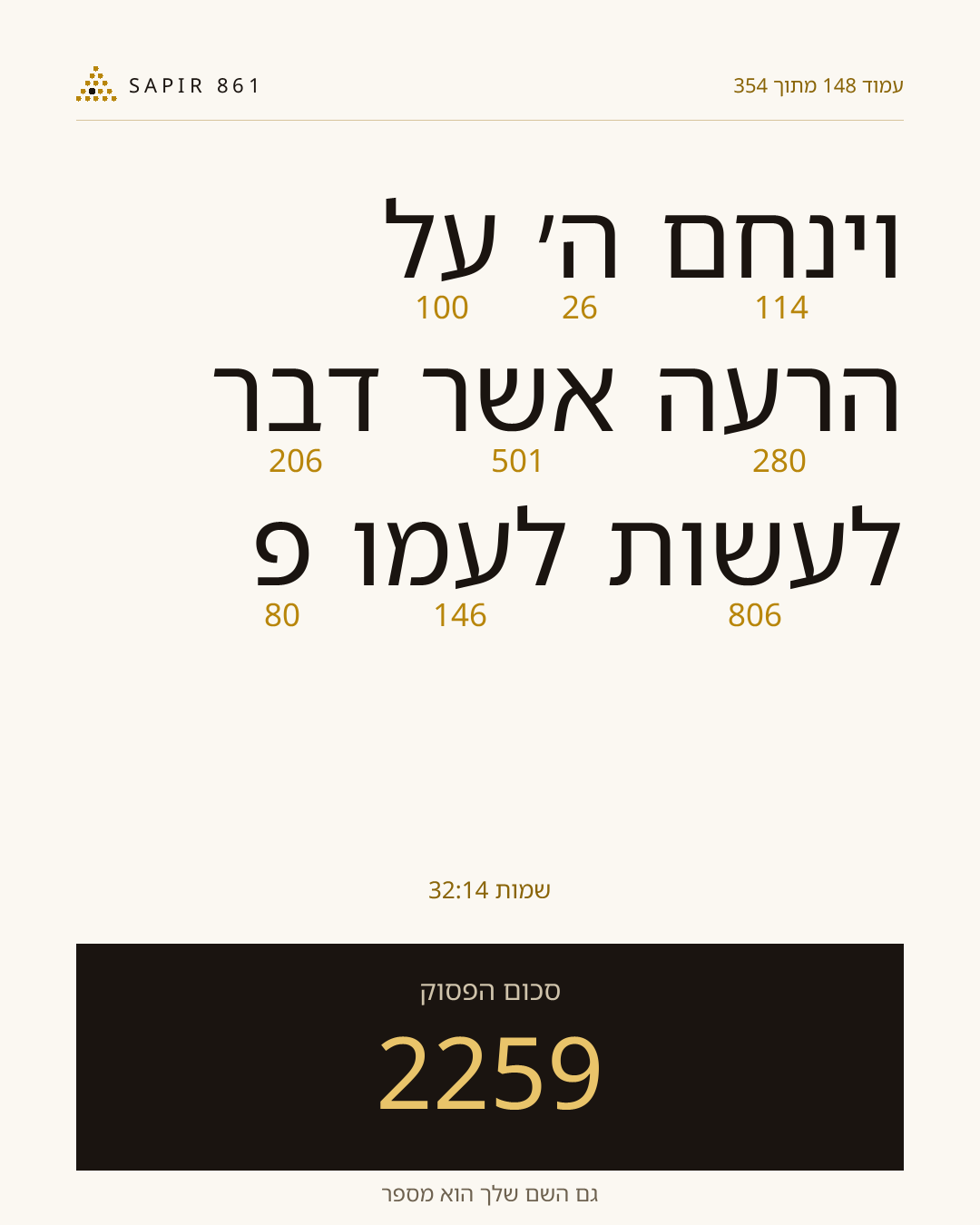 כרטיס פסוק 148
