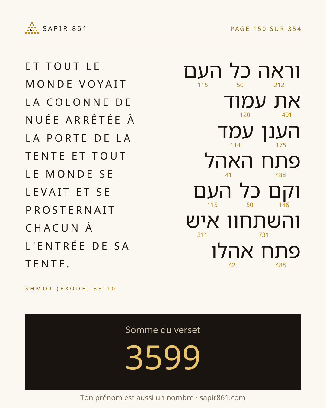 Carte du verset 150