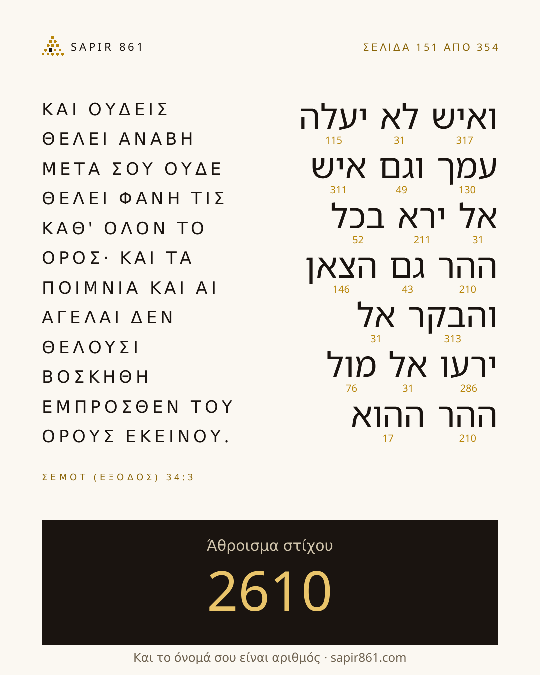 Κάρτα στίχου 151