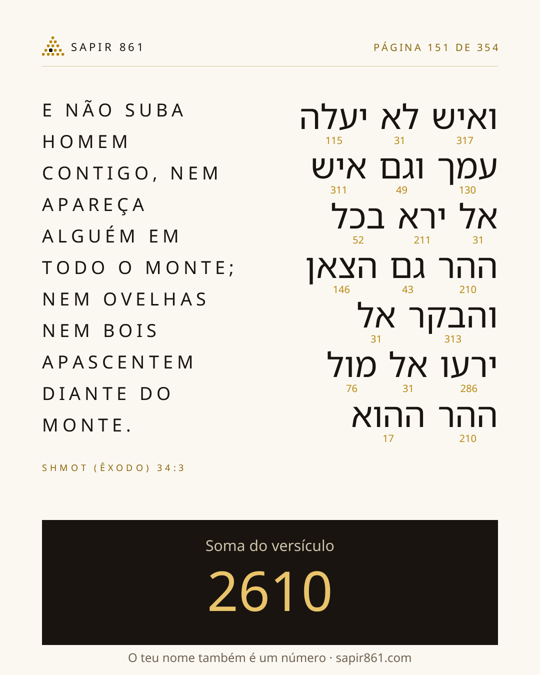 Cartão do versículo 151
