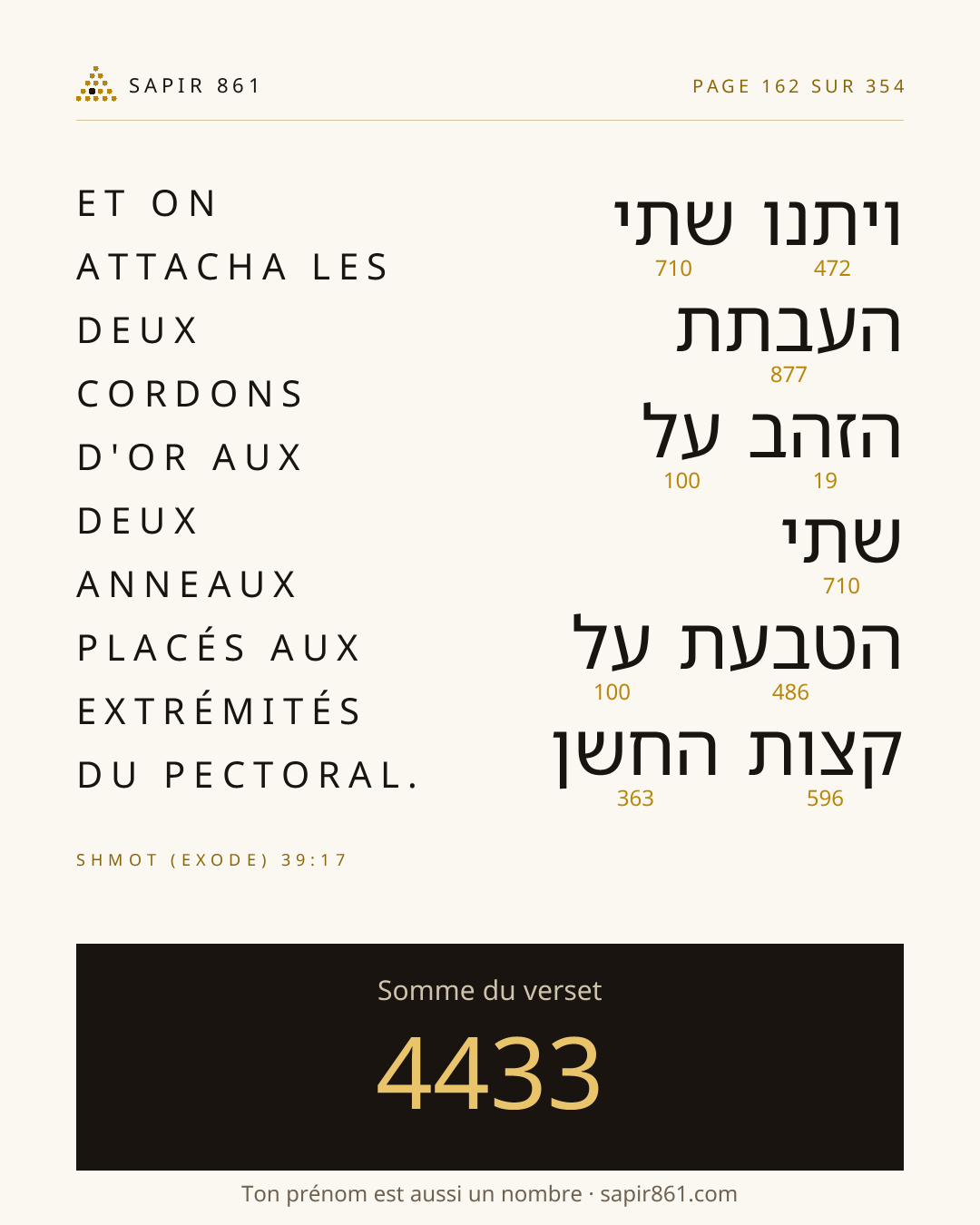 Carte du verset 162