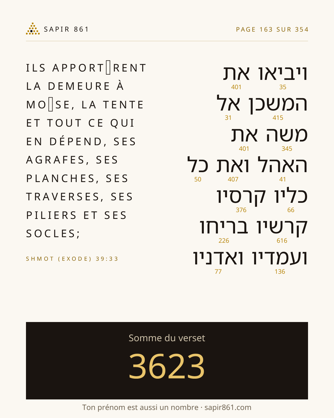 Carte du verset 163
