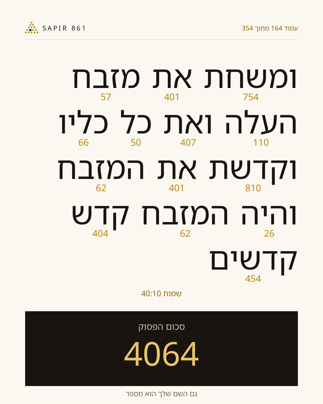 כרטיס פסוק 164