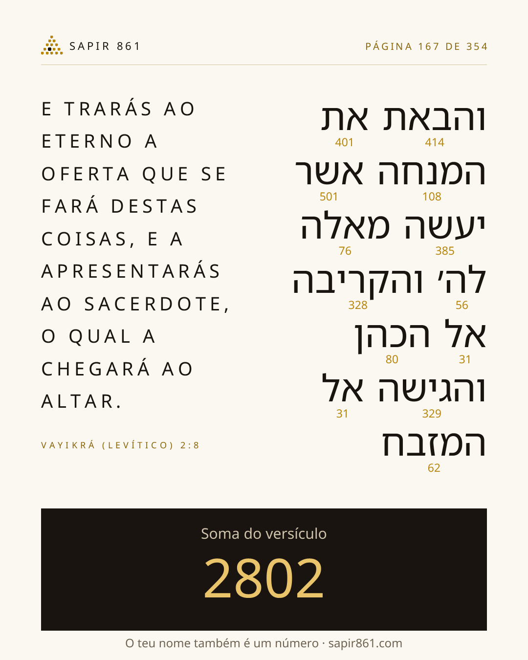 Cartão do versículo 167