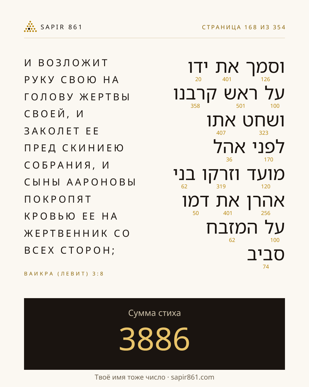 Карточка стиха 168