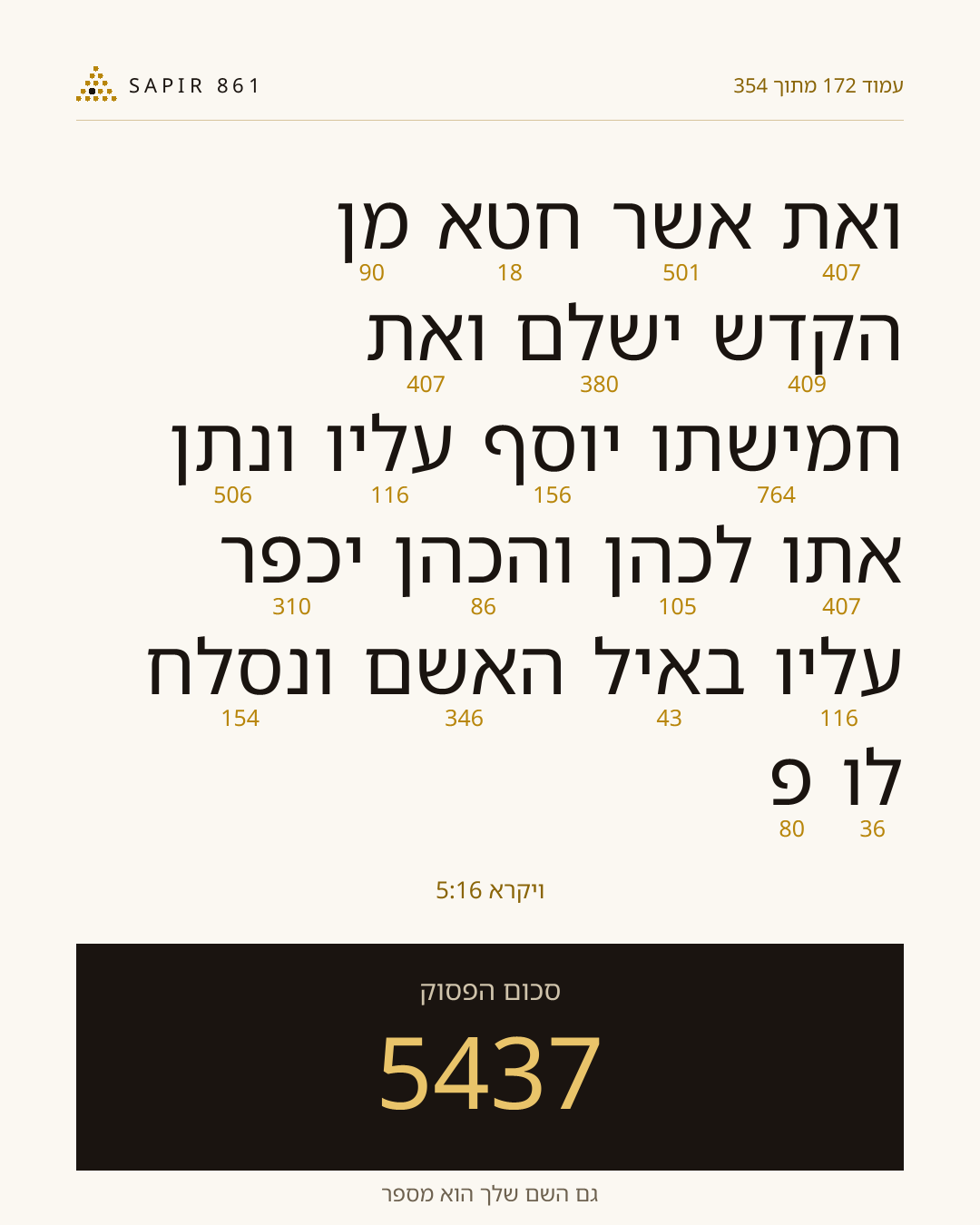 כרטיס פסוק 172