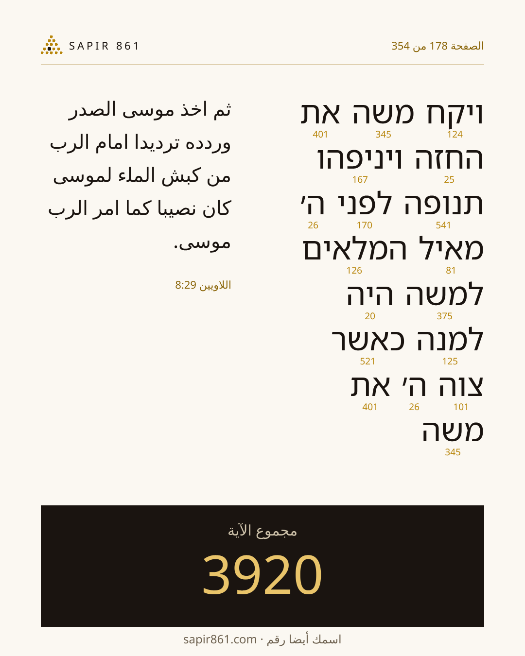بطاقة الآية 178