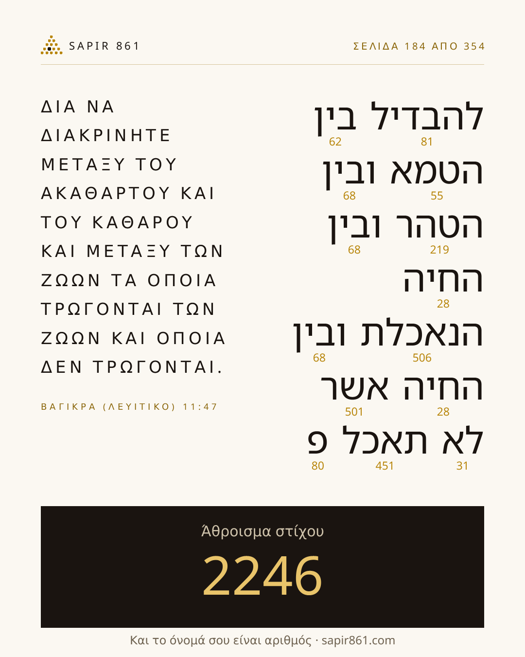 Κάρτα στίχου 184